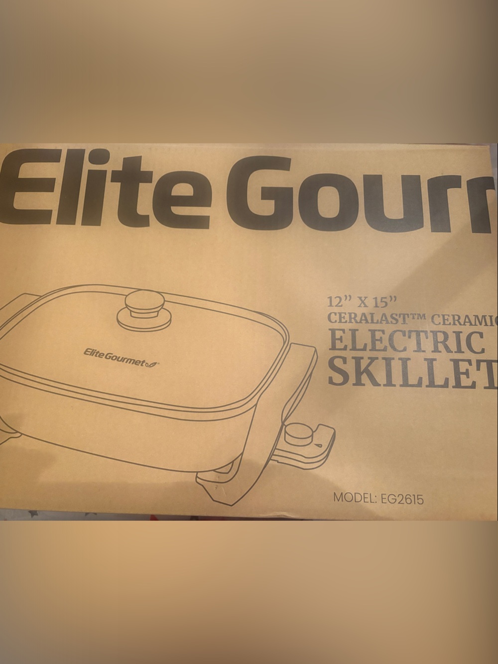 Elite Gourmet 12" x 15" Ceralast Ceramic Electric Skillet - Black